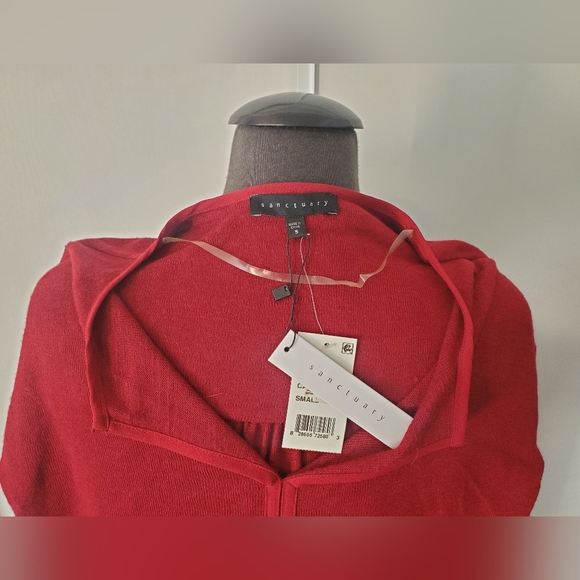 Sanctuary mixed media long sleeve vneck knit top. - Picture 3 of 4